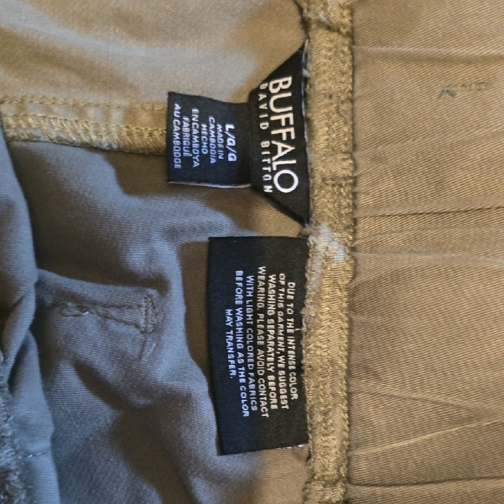 Buffalo David Bitton Women's Olive Green Cargo Drawstring Pants - Picture 4 of 4